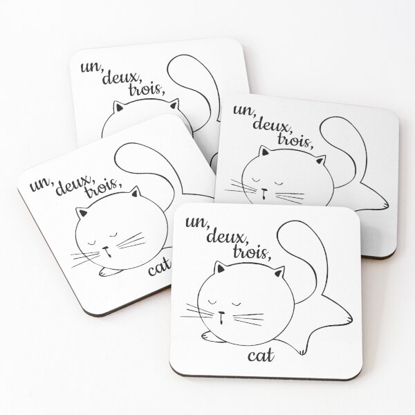 Item preview, Un Deux Trois Cat Cute French Kitten designed and sold by Black Cat Tees.