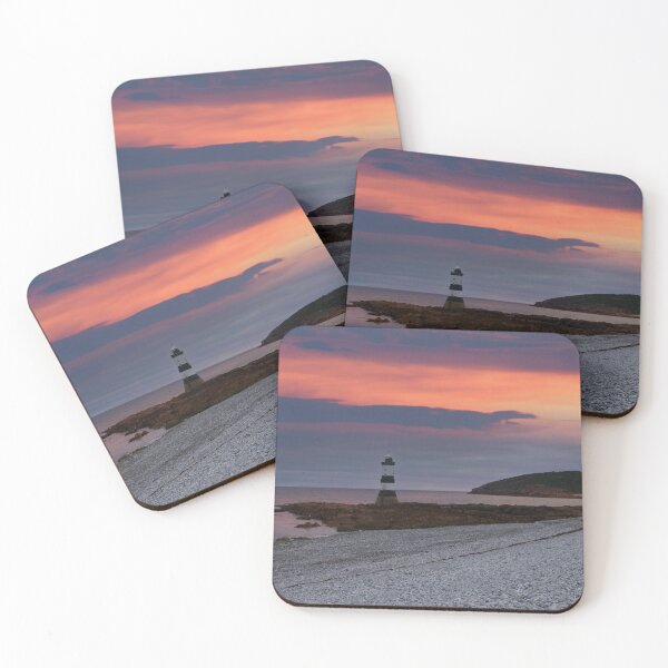 Item preview, Sunrise At The Trwyn Du Lighthouse designed and sold by rawshutterbug.