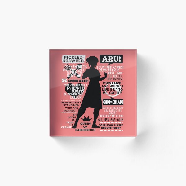 Gintama - Kagura Quotes Acrylic Block