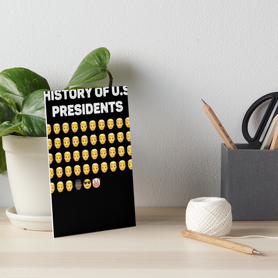 "History Of US Presidents 46th Clown Emoji" Art Board Print for Sale by
