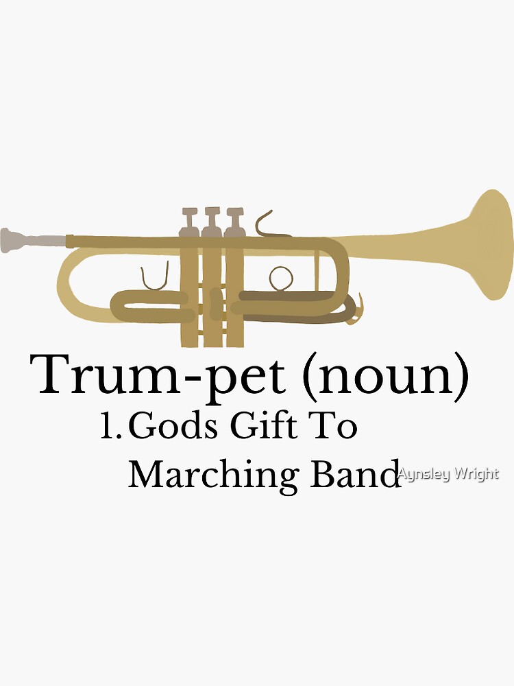 "Trumpet Definition" Sticker for Sale by dingosdrawings Redbubble