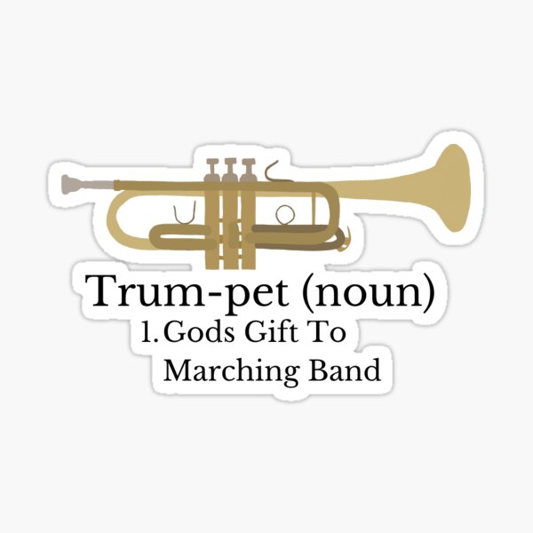 "Trumpet Definition" Sticker for Sale by dingosdrawings Redbubble
