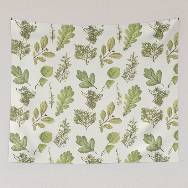 Item preview, A pattern of various leaves designed and sold by leadwithart.