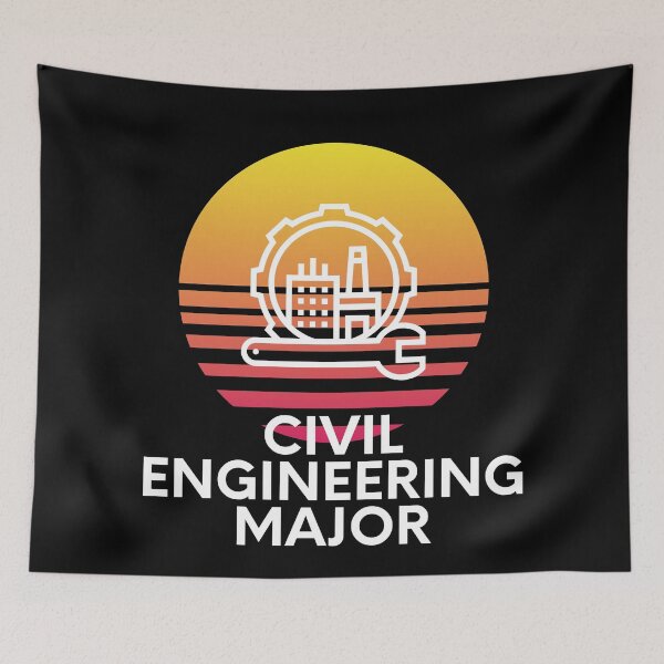 Item preview, Civil Engineering Major Colorful Sunset College Student Graphic designed and sold by EllConApparel.