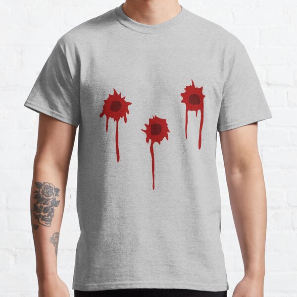 Heart Shot Bullet Hole Gamer Halloween Gangster' Men's T-Shirt