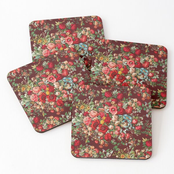 Item preview, Industrial arts pattern of many colorful flowers designed and sold by leadwithart.