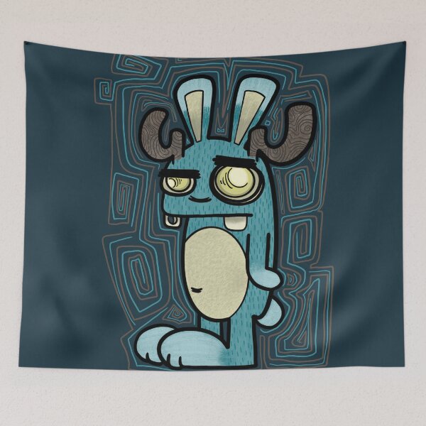 Item preview, Kelvin the unimpressed jackalope designed and sold by Breezeworks.