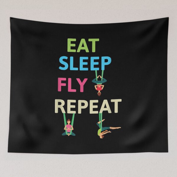 Item preview, Aerial Yoga Silks Eat Sleep Fly Repeat designed and sold by angelata.