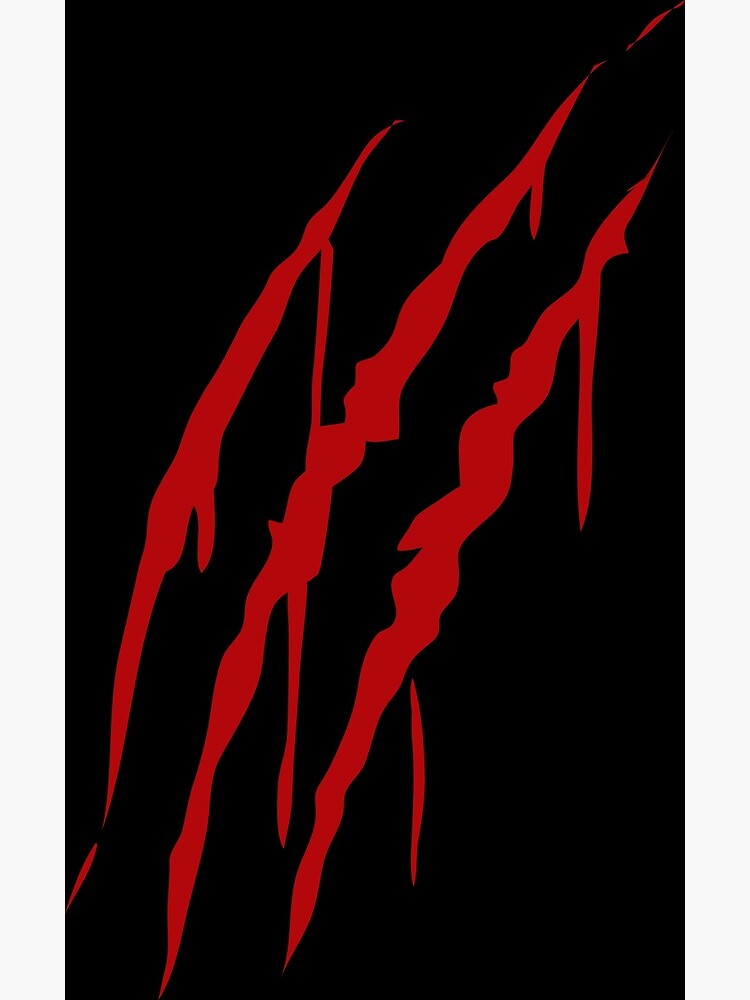 " Bloody Drip Scratch Knife Slasher Claw Design" Art Print for Sale by