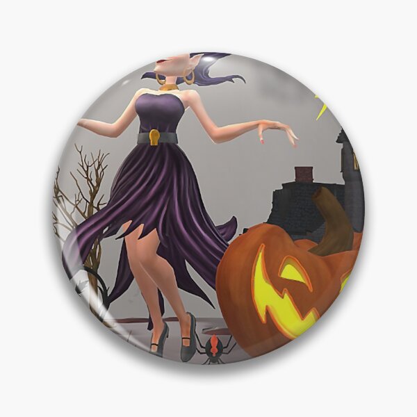 Item preview, Witch with Black Cat, Bats & Pumpkin Halloween Special  designed and sold by jouner.