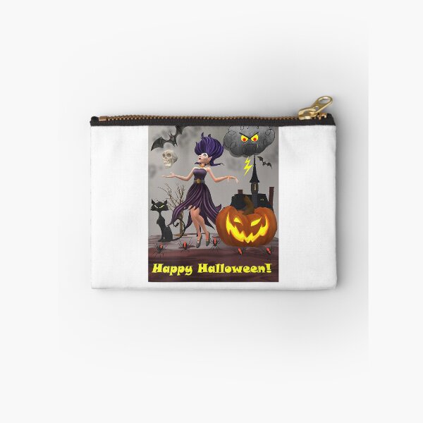 Item preview, Witch with Black Cat, Bats & Pumpkin Halloween Special  designed and sold by jouner.