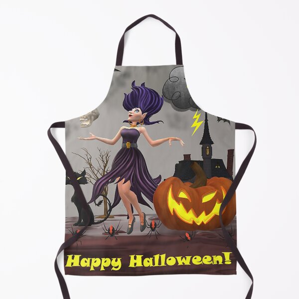 Item preview, Witch with Black Cat, Bats & Pumpkin Halloween Special  designed and sold by jouner.