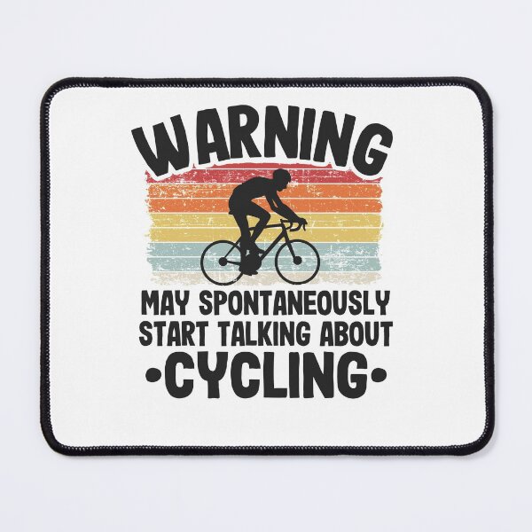 Item preview, Warning May Talk About Cycling Biking Cyclist Gift Vintage designed and sold by Stronzi.