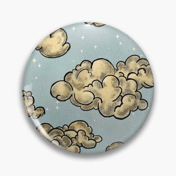 Item preview, Vintage Clouds (pastel blue, old yellow) designed and sold by ‧͙⁺˚*･༓☾ Moon Saikia ☽༓･*˚⁺‧͙.