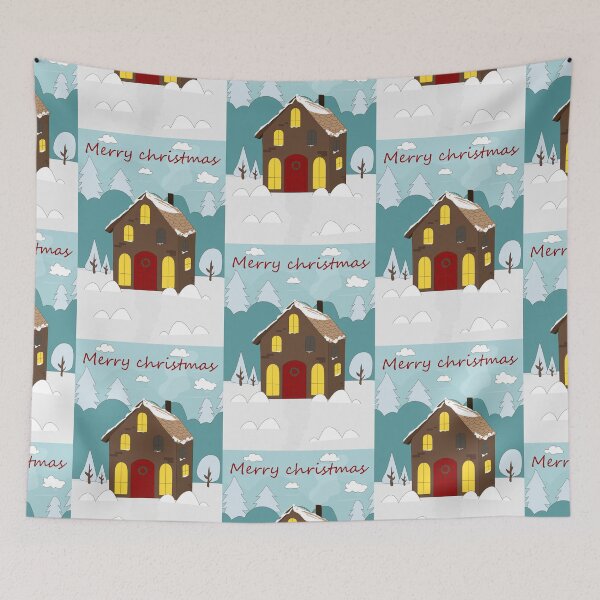 Item preview, Winter cozy holiday house designed and sold by Aleoma.
