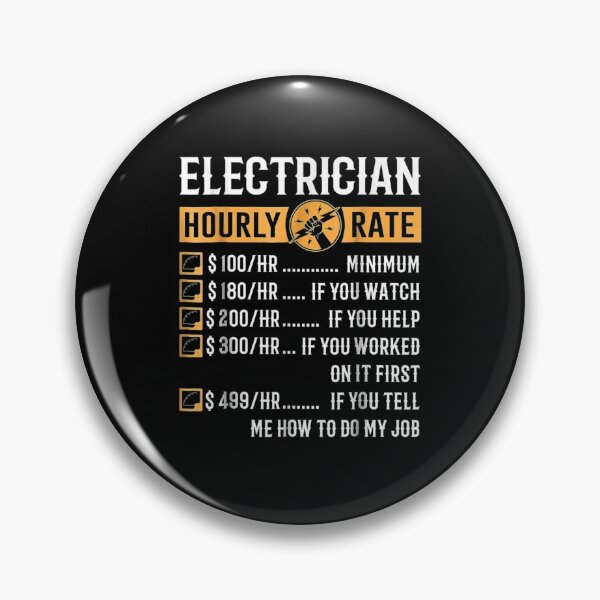 Item preview, Funny Electrician Electrician Hourly Rate designed and sold by LucaAndreien.
