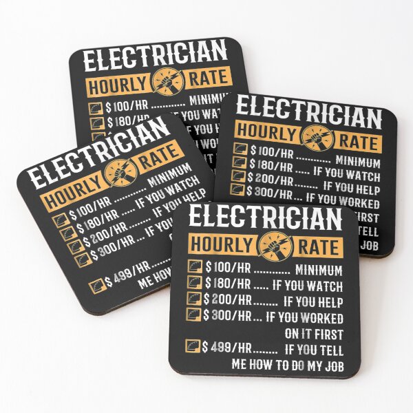 Item preview, Funny Electrician Electrician Hourly Rate designed and sold by LucaAndreien.