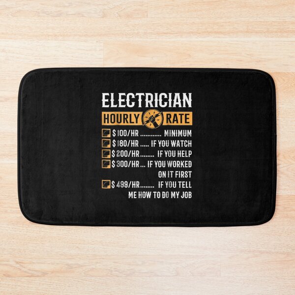 Item preview, Funny Electrician Electrician Hourly Rate designed and sold by LucaAndreien.
