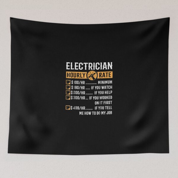 Item preview, Funny Electrician Electrician Hourly Rate designed and sold by LucaAndreien.
