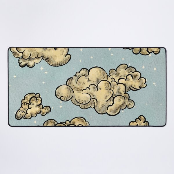 Item preview, Vintage Clouds (pastel blue, old yellow) designed and sold by ‧͙⁺˚*・༓☾ Moon Saikia ☽༓・*˚⁺‧͙.