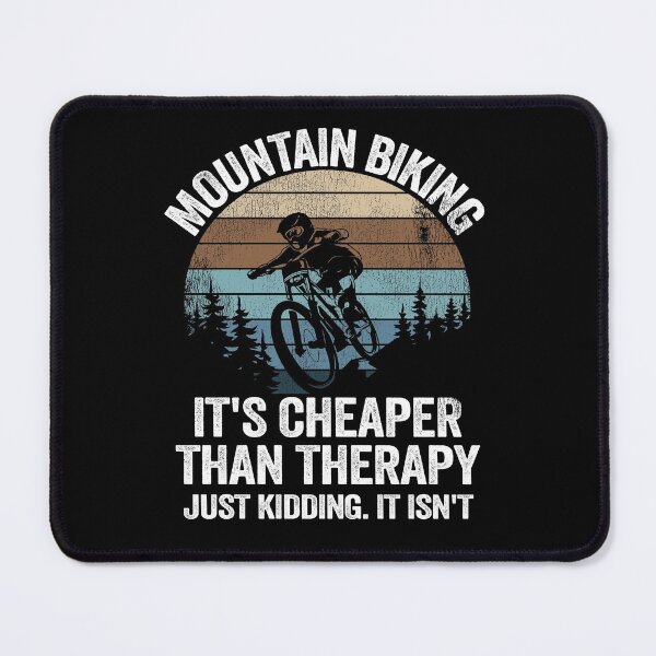 Item preview, Mountain Biking Is Therapy Funny Quote Vintage MTB Gift designed and sold by Stronzi.