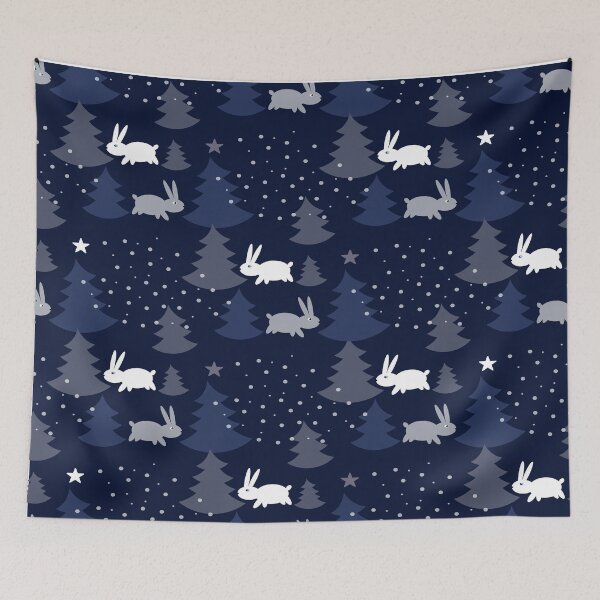 Item preview, Lovely Christmas Tree and Rabbit Pattern designed and sold by CRAZY-T.