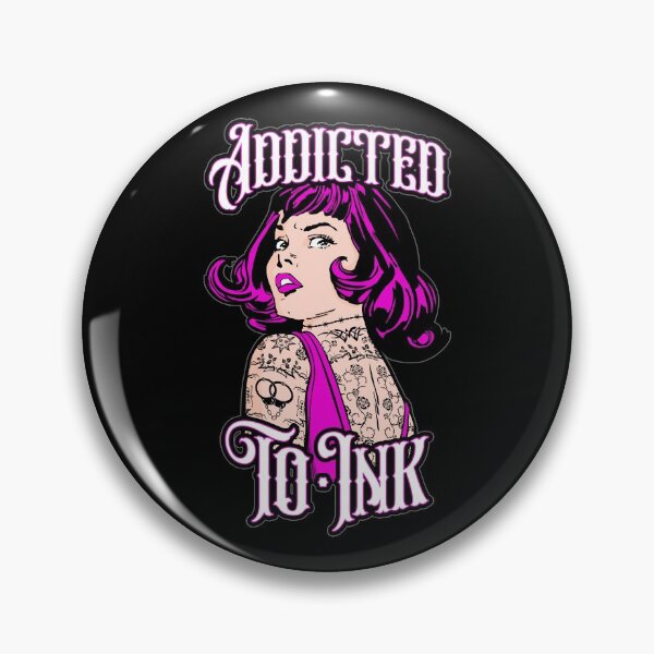 Item preview, Addicted To Ink Tattooed Girl Retro Vintage Tattoo Pop Art designed and sold by GrandeDuc.