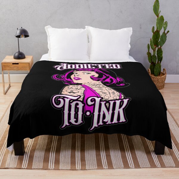 Item preview, Addicted To Ink Tattooed Girl Retro Vintage Tattoo Pop Art designed and sold by GrandeDuc.