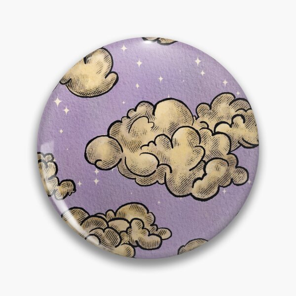 Item preview, Vintage Clouds (pastel lilac, old yellow) designed and sold by ‧͙⁺˚*･༓☾ Moon Saikia ☽༓･*˚⁺‧͙.