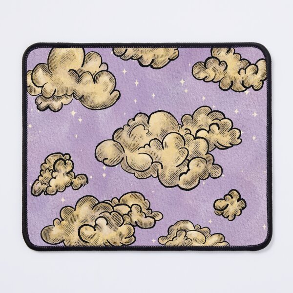 Item preview, Vintage Clouds (pastel lilac, old yellow) designed and sold by ‧͙⁺˚*・༓☾ Moon Saikia ☽༓・*˚⁺‧͙.