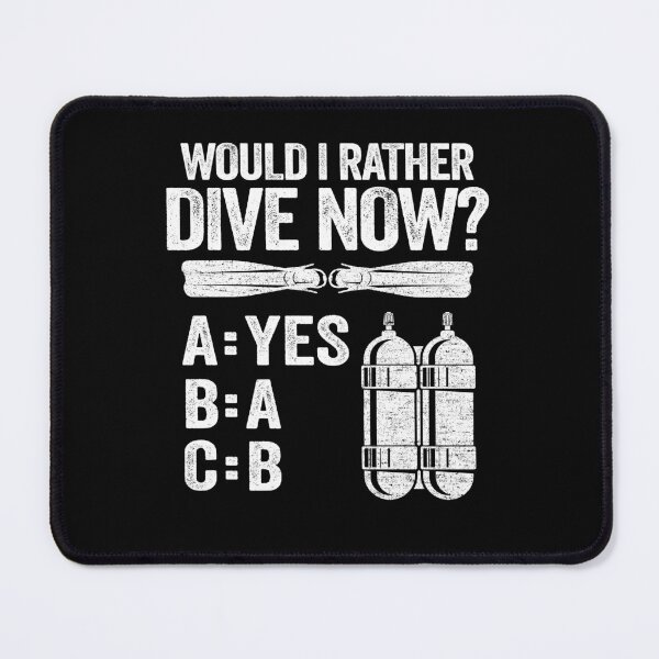 Item preview, Funny Diver Would I Rather Dive Now Scuba Diving  Gift designed and sold by Stronzi.