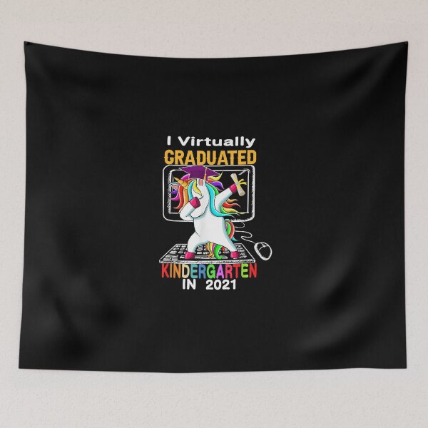 Item preview, I Virtually Graduated Kindergarten 2021 graduation unicorn designed and sold by MuratshiMana.