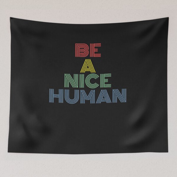 Item preview, Be A Nice Human rock concert music festival 70s T-Shirt designed and sold by titikikitaka.