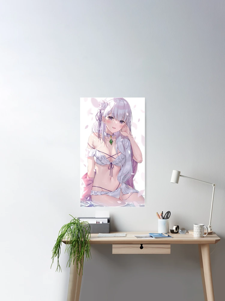 Hot Japan Anime Re:Zero kara Hajimeru Isekai Seikatsu Rem Ram Poster Wall  Scroll