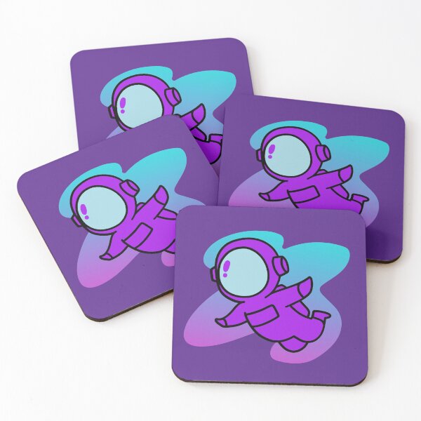 Item preview, Purple Crewmate Floating through Space with Blue Gradient designed and sold by MiaDelelai.