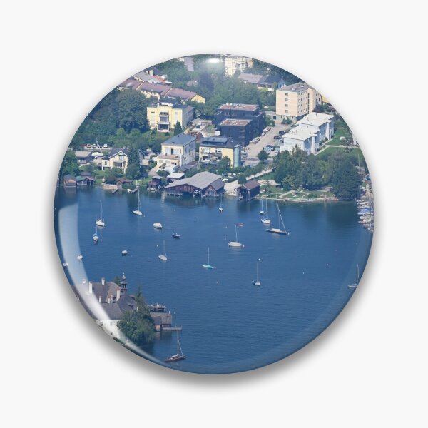 Item preview, Panoramic view of castle Schloss Ort Orth on lake Traunsee in Gmunden Upper Austria designed and sold by goceris.