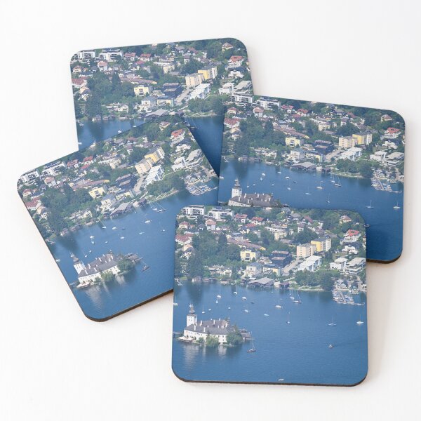 Item preview, Panoramic view of castle Schloss Ort Orth on lake Traunsee in Gmunden Upper Austria designed and sold by goceris.