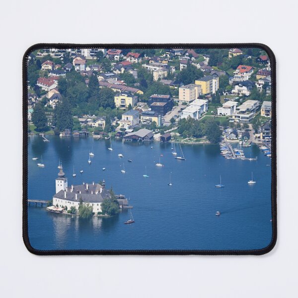 Item preview, Panoramic view of castle Schloss Ort Orth on lake Traunsee in Gmunden Upper Austria designed and sold by goceris.
