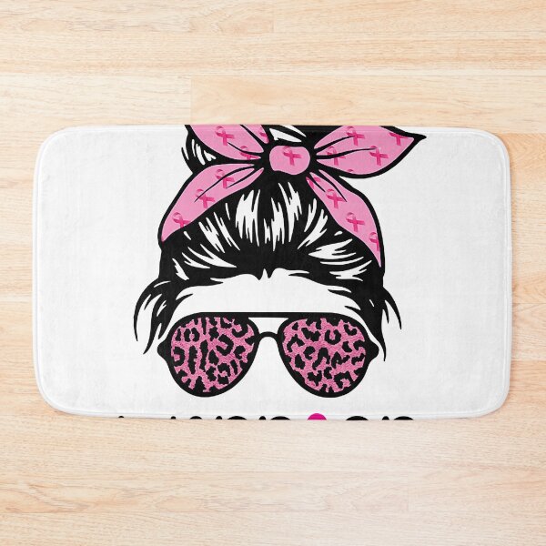 Item preview, Womens Warrior Breast Cancer Awareness Messy Bun Leopard Pink Tank Top designed and sold by jouner.