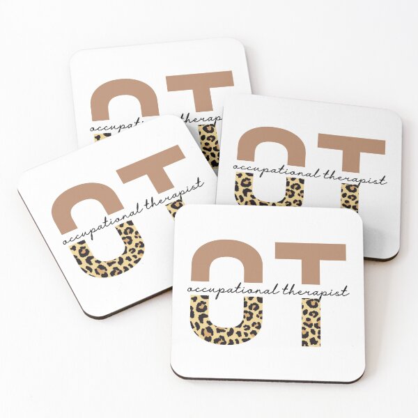 Item preview, Occupational Therapist Cheetah print typography | OT gifts | Occupational Therapy leopard gifts designed and sold by Violet Treasures.