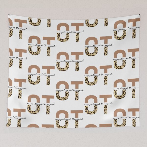 Item preview, Occupational Therapist Cheetah print typography | OT gifts | Occupational Therapy leopard gifts designed and sold by Violet Treasures.