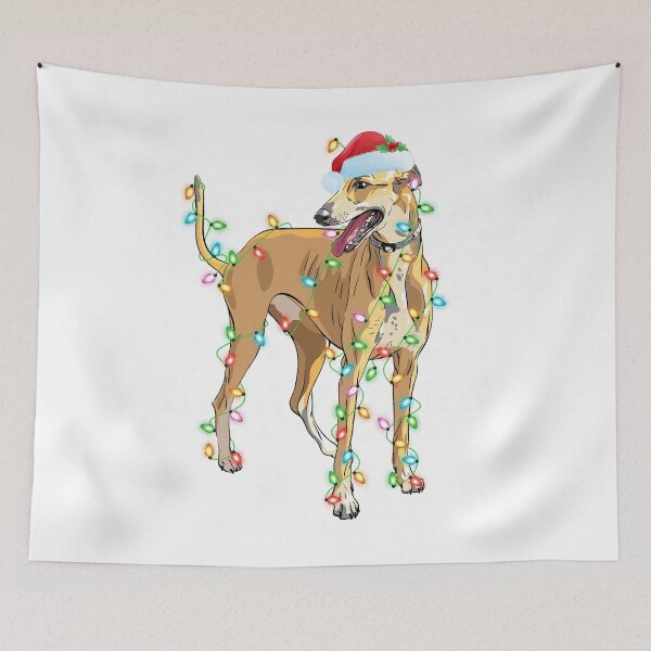 Item preview, Xmas Lighting Santa Hat Ugly Greyhound Christmas Sweatshirt designed and sold by jouner.