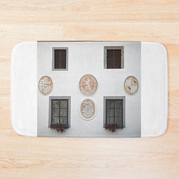 Item preview, Old building wall with emblem detail in  Cesky Krumlov Czech republic designed and sold by goceris.