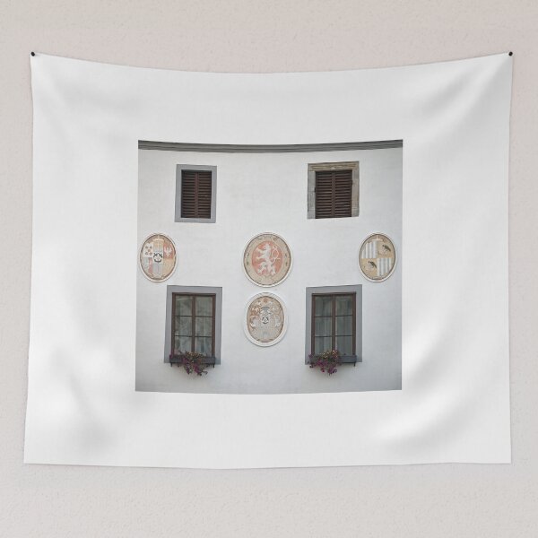 Item preview, Old building wall with emblem detail in  Cesky Krumlov Czech republic designed and sold by goceris.