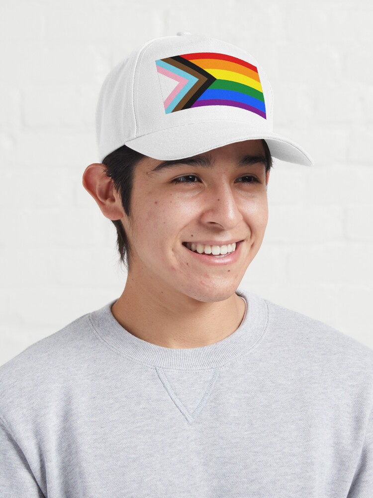 Alternate view of Progress Pride flag design Cap