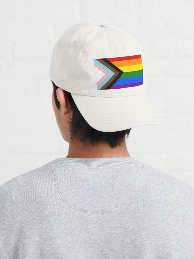 Alternate view of Progress Pride flag design Cap
