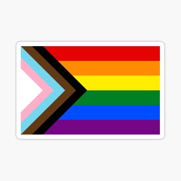 Progress Pride flag design Sticker