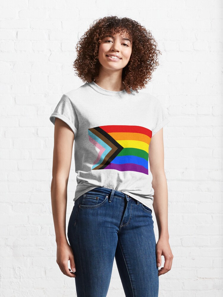 Alternate view of Progress Pride flag design Classic T-Shirt