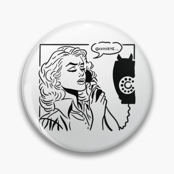 Item preview, Vintage girl hanging up phone "goodbye" pop art  designed and sold by S33B3YOND.