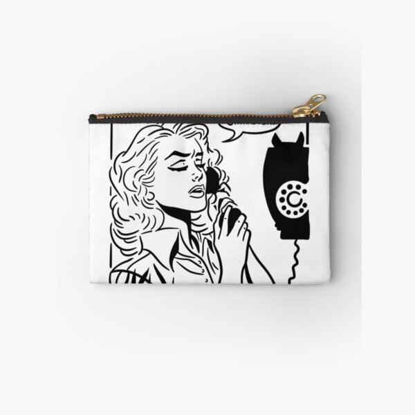 Item preview, Vintage girl hanging up phone "goodbye" pop art  designed and sold by S33B3YOND.